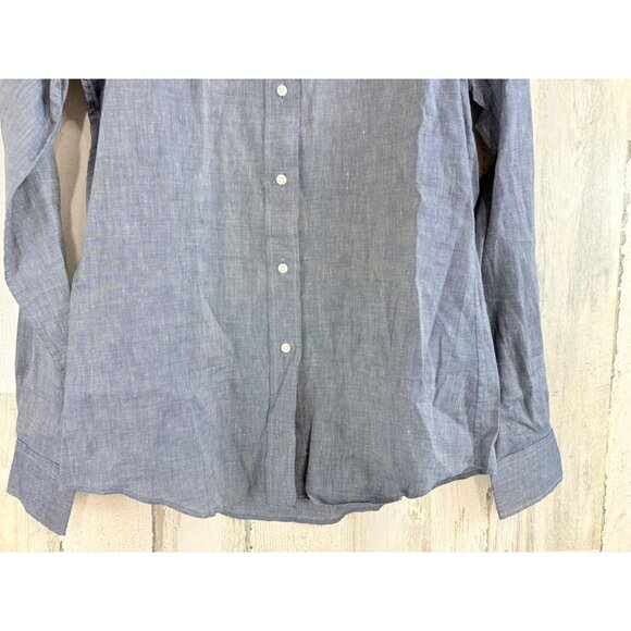 Ann Mashburn Icon Shirt Sz M Blue Cotolino Chambray NWT - Picture 9 of 16